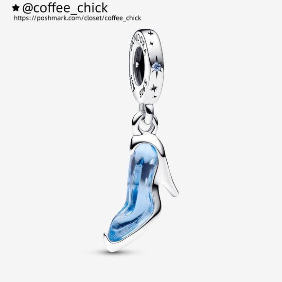 Pandora Disney Cinderella's Glass Slipper Dangle Charm - Picture 1 of 6